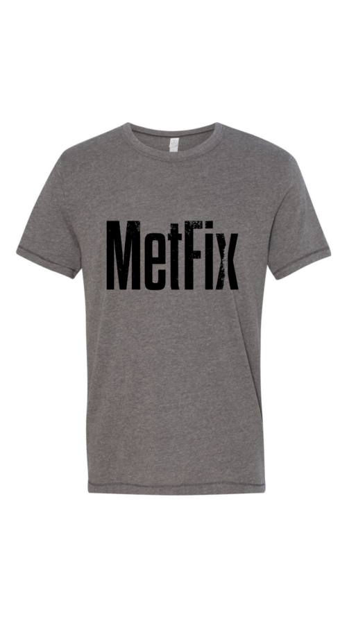 MetFix distressed logo tee