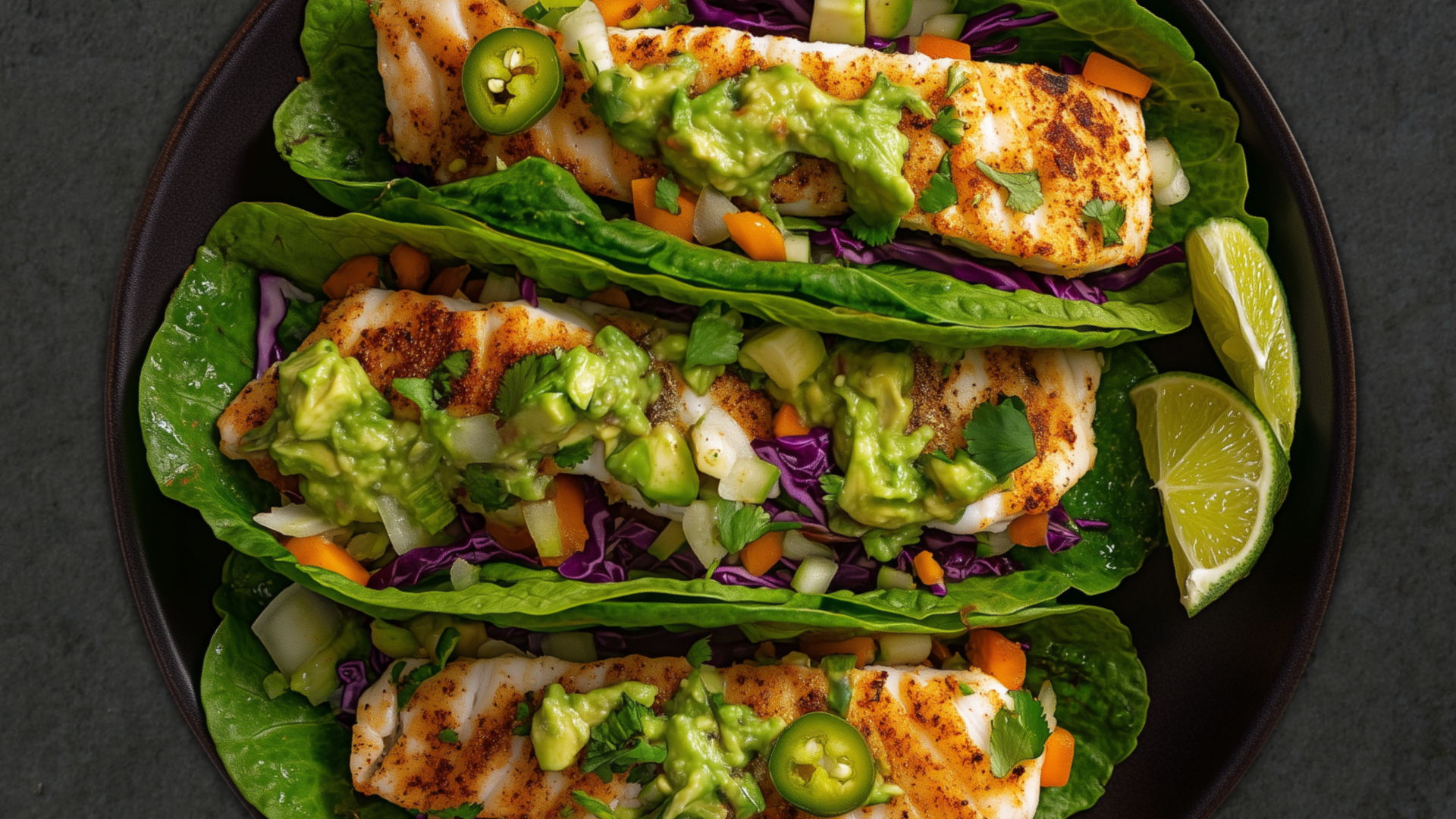 Photo of Fish Tacos with Avocado Lime Cilantro Sauce