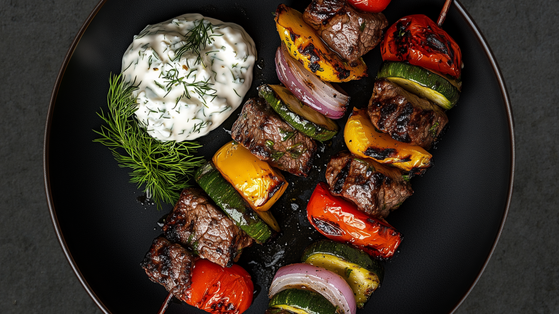 Photo of Beef Kebobs with Creamy Feta Sauce