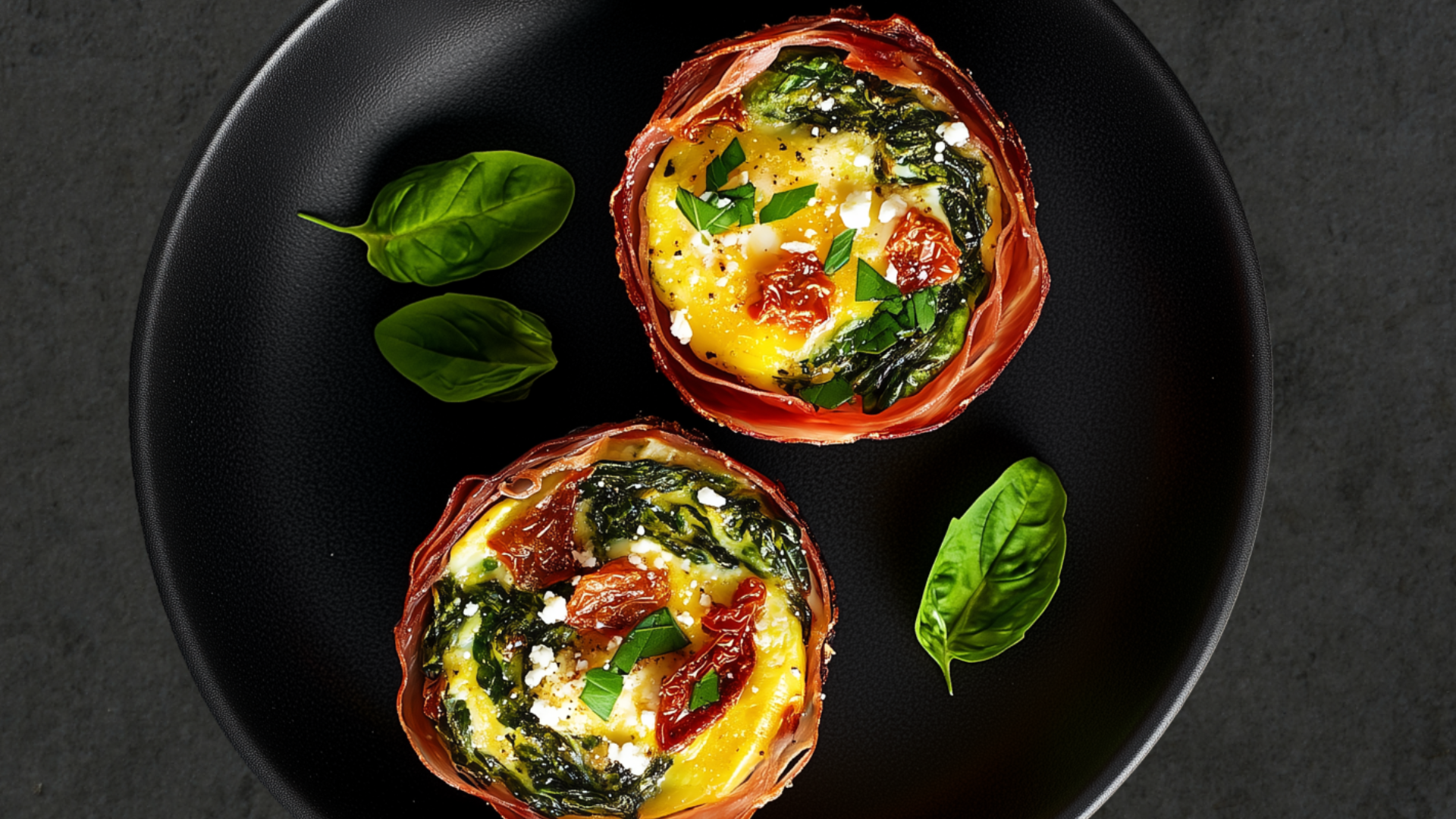 Photo of Prosciutto, Spinach & Feta Egg Cups 