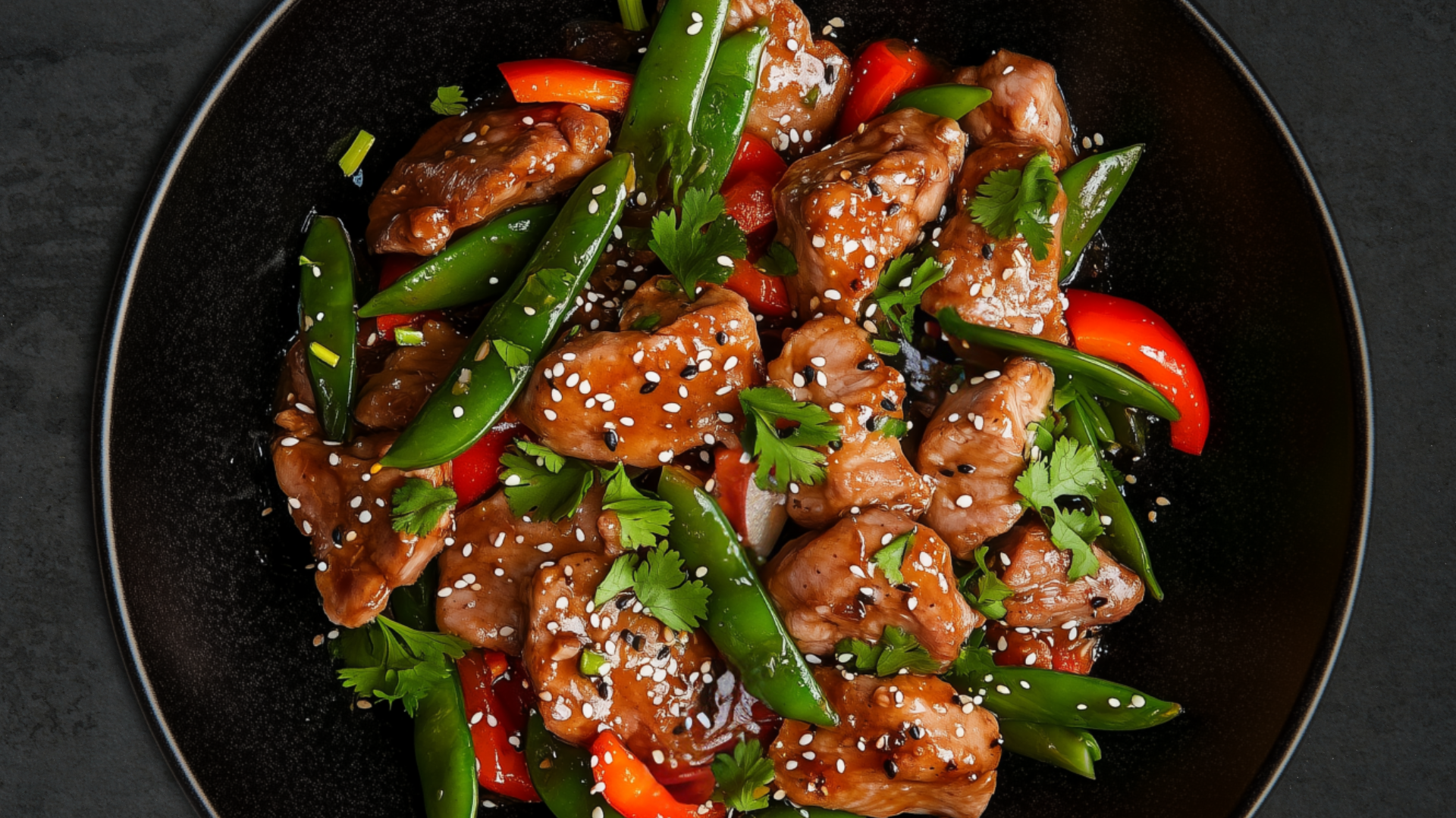 Photo of Miso-Ginger Pork Stir-Fry With Snow Peas & Peppers