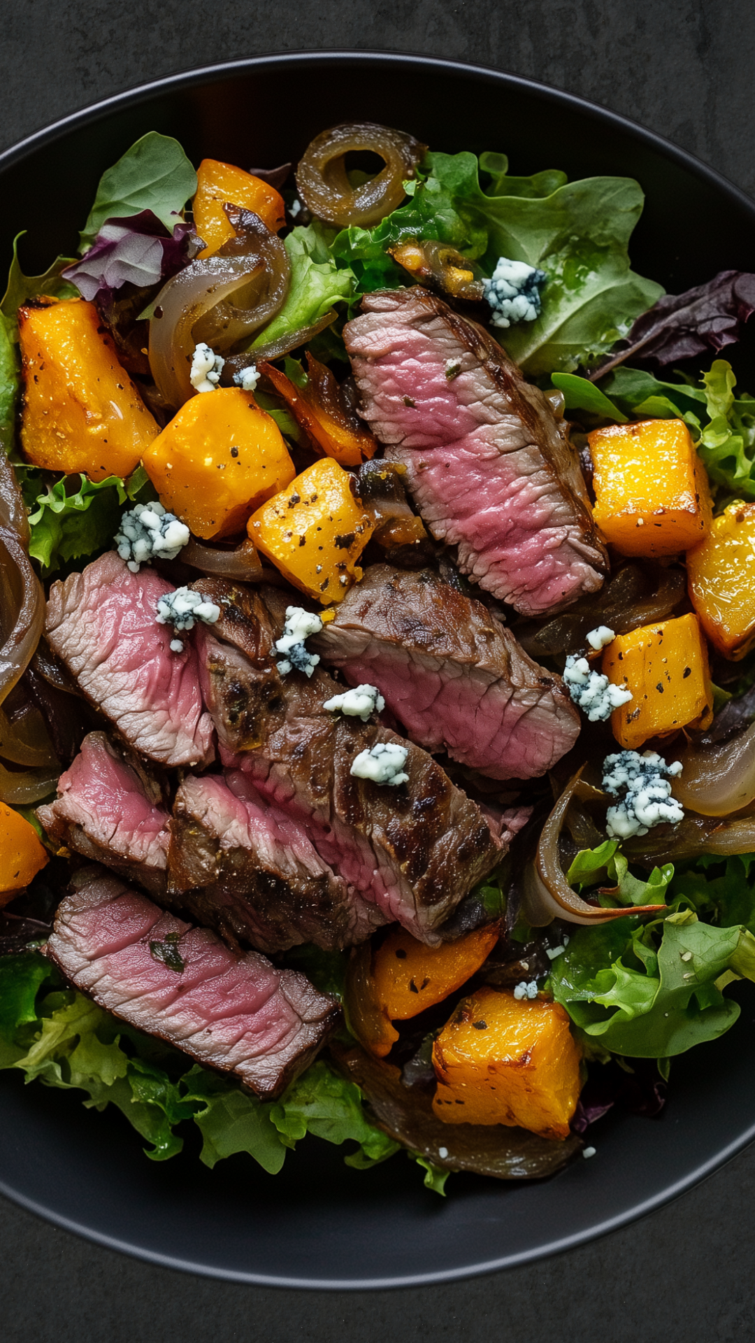 Photo of Steak Salad with Butternut Squash and Carmelized Onions