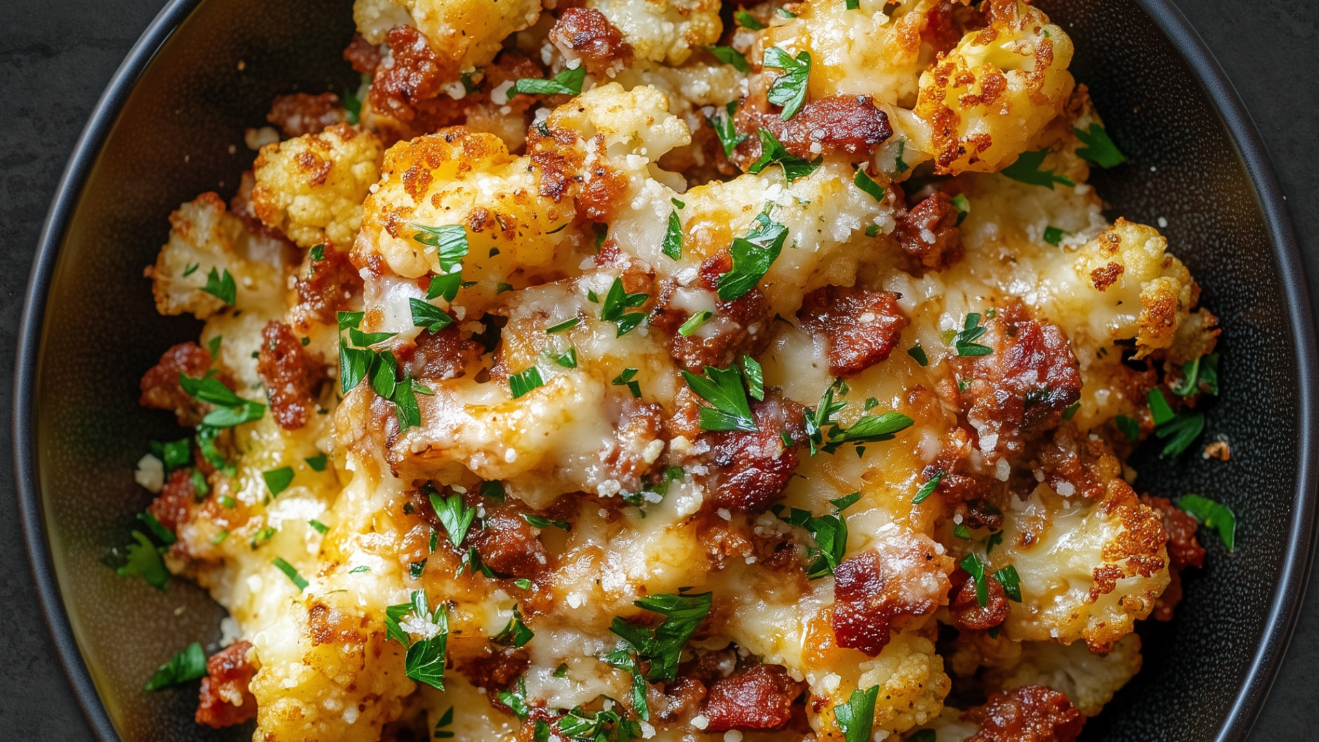Photo of Spicy Roasted Cauliflower with Chorizo & Manchego