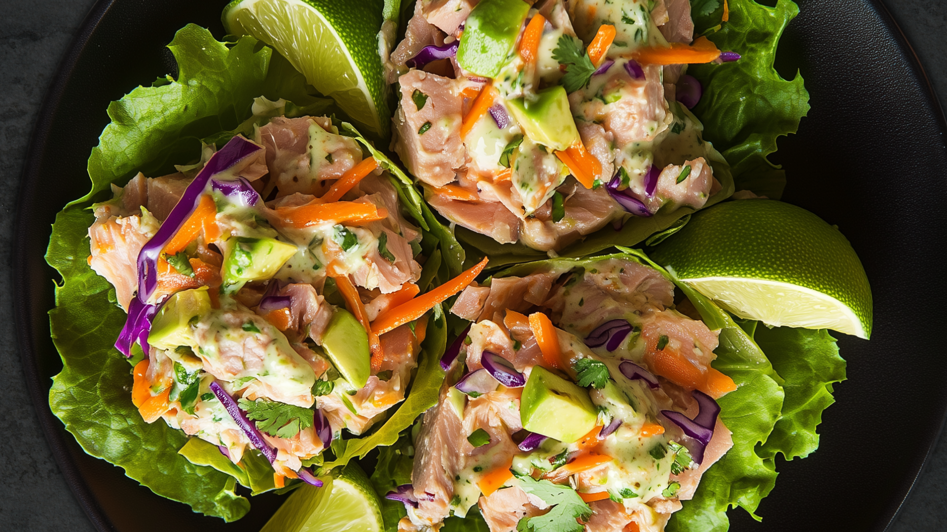 Photo of Tuna Tostadas With Spicy Avocado Lime Crema Sauce 