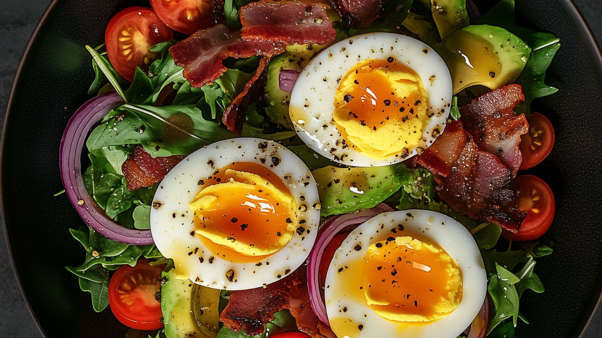 Photo of Avocado, Hard-Boiled Egg & Turkey Bacon Salad 