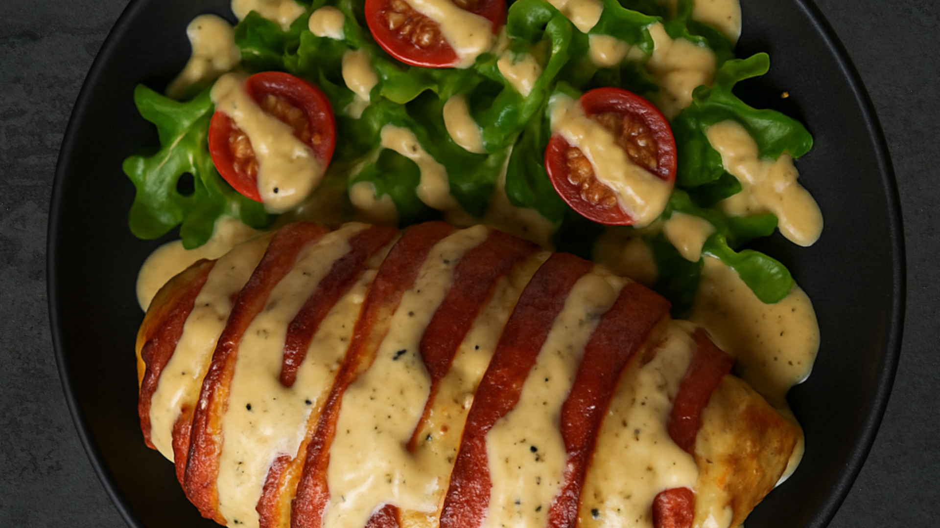 Photo of Bacon-Wrapped Chicken Breast with Creamy Side Salad