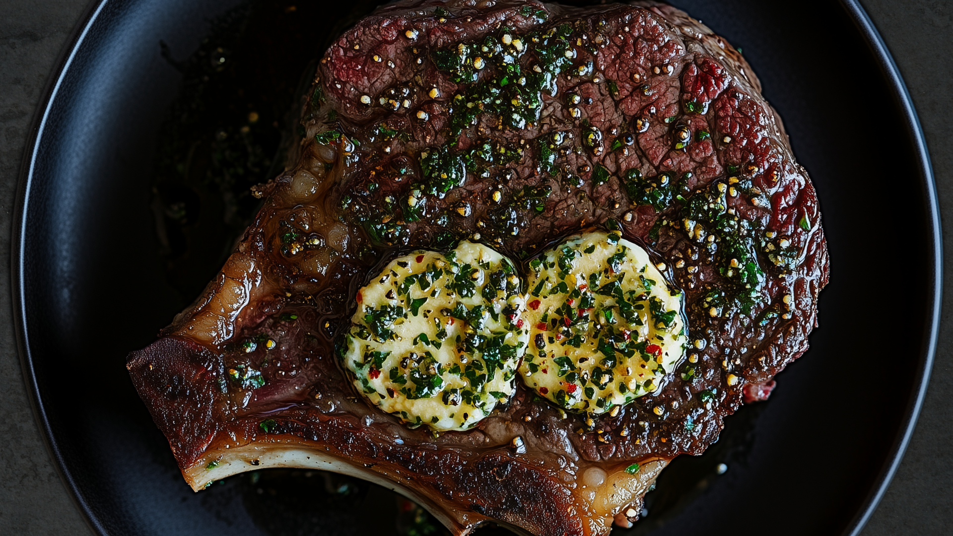 Photo of Bone-In Ribeye with Lemon Garlic Herb Butter