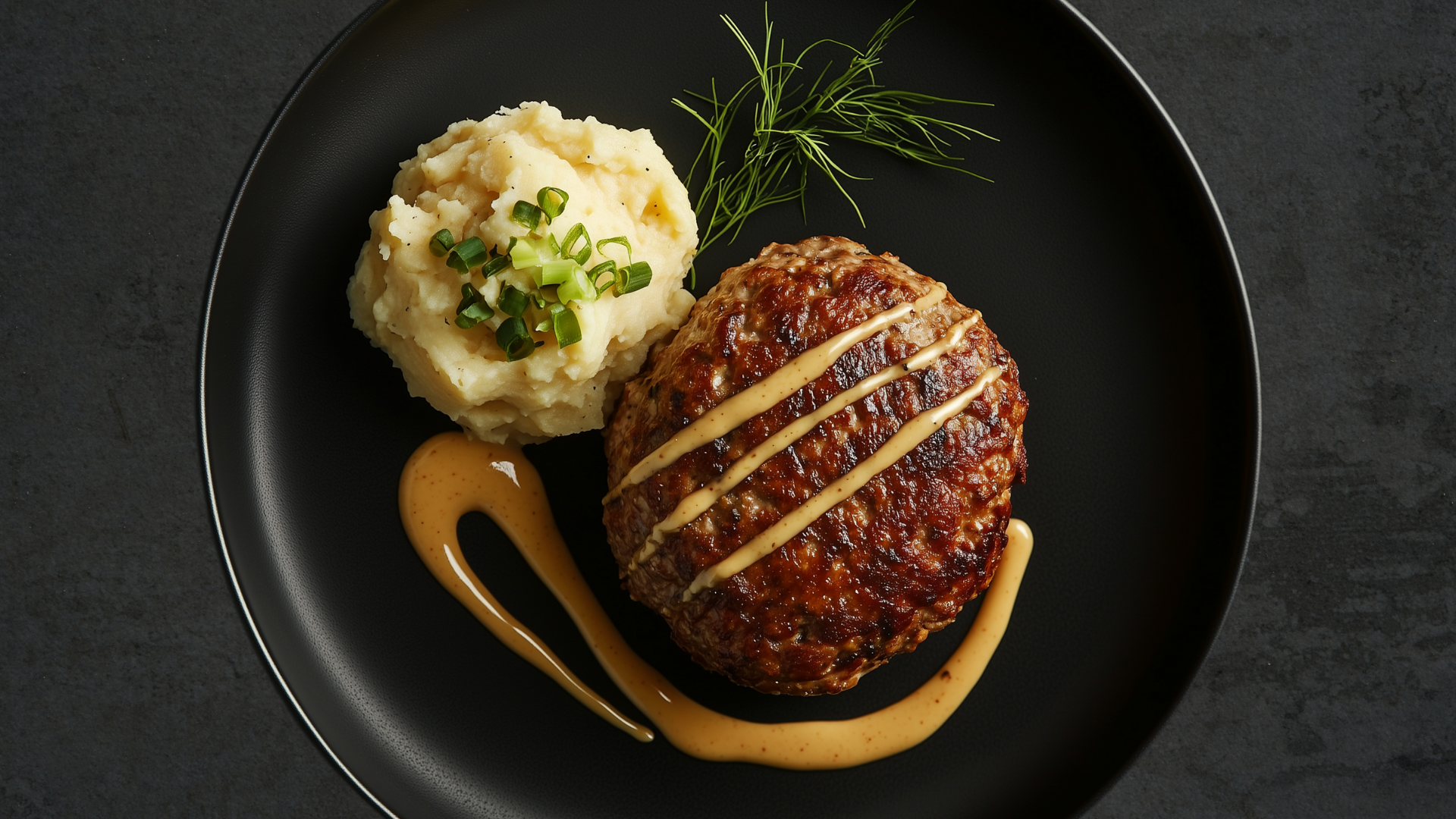 Photo of Pork Meatloaf with Mustard Cream Sauce and Mashed Cauliflower