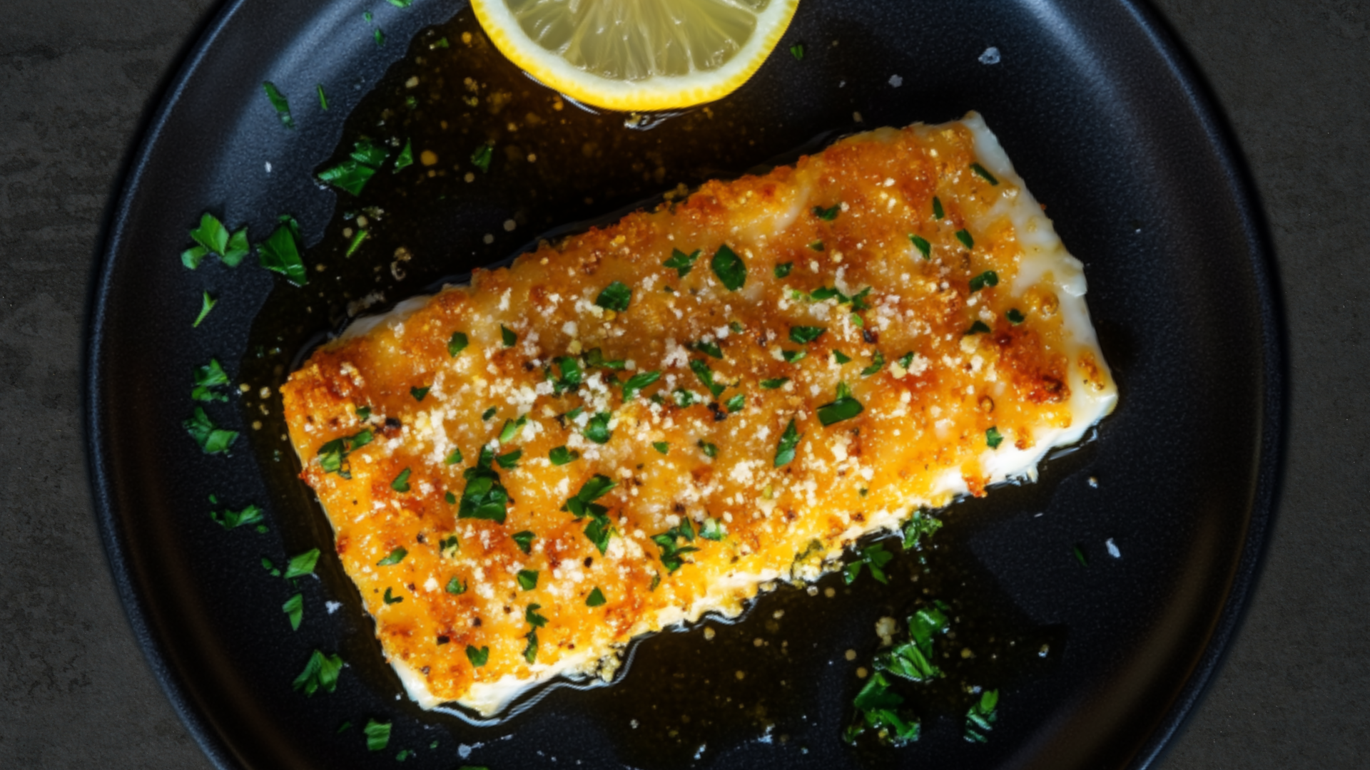Photo of Baked White Fish with Malt Vinegar Butter Sauce
