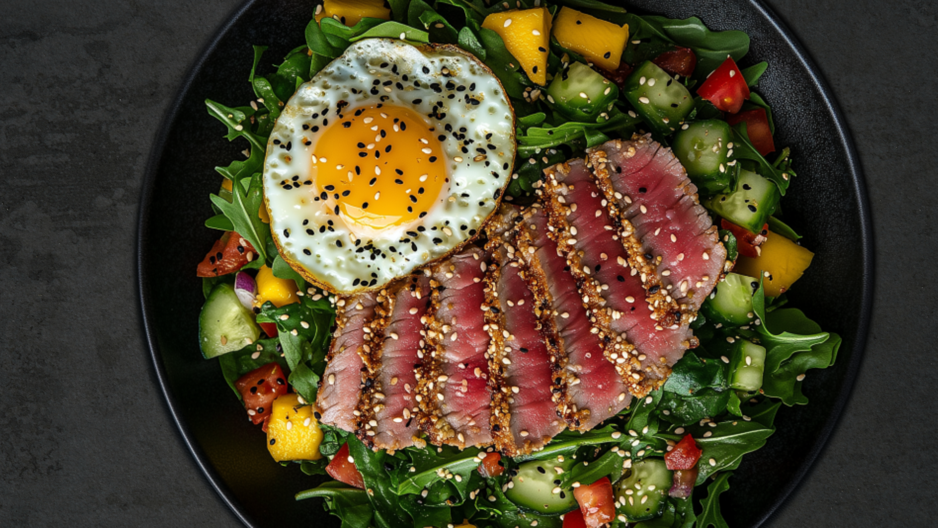 Photo of Sesame-Crusted Tuna with Mixed Greens