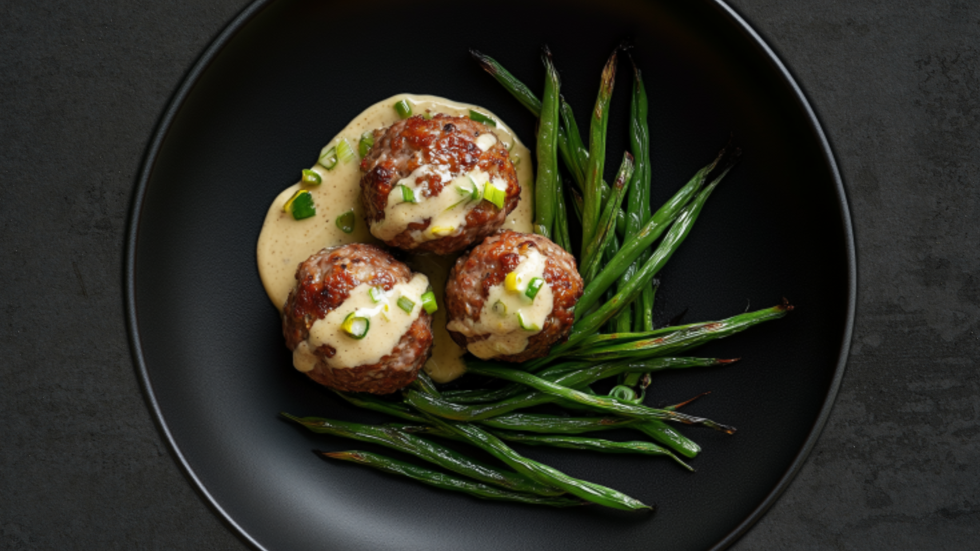 Photo of Pork Meatballs with Lime Sauce & Green Beans
