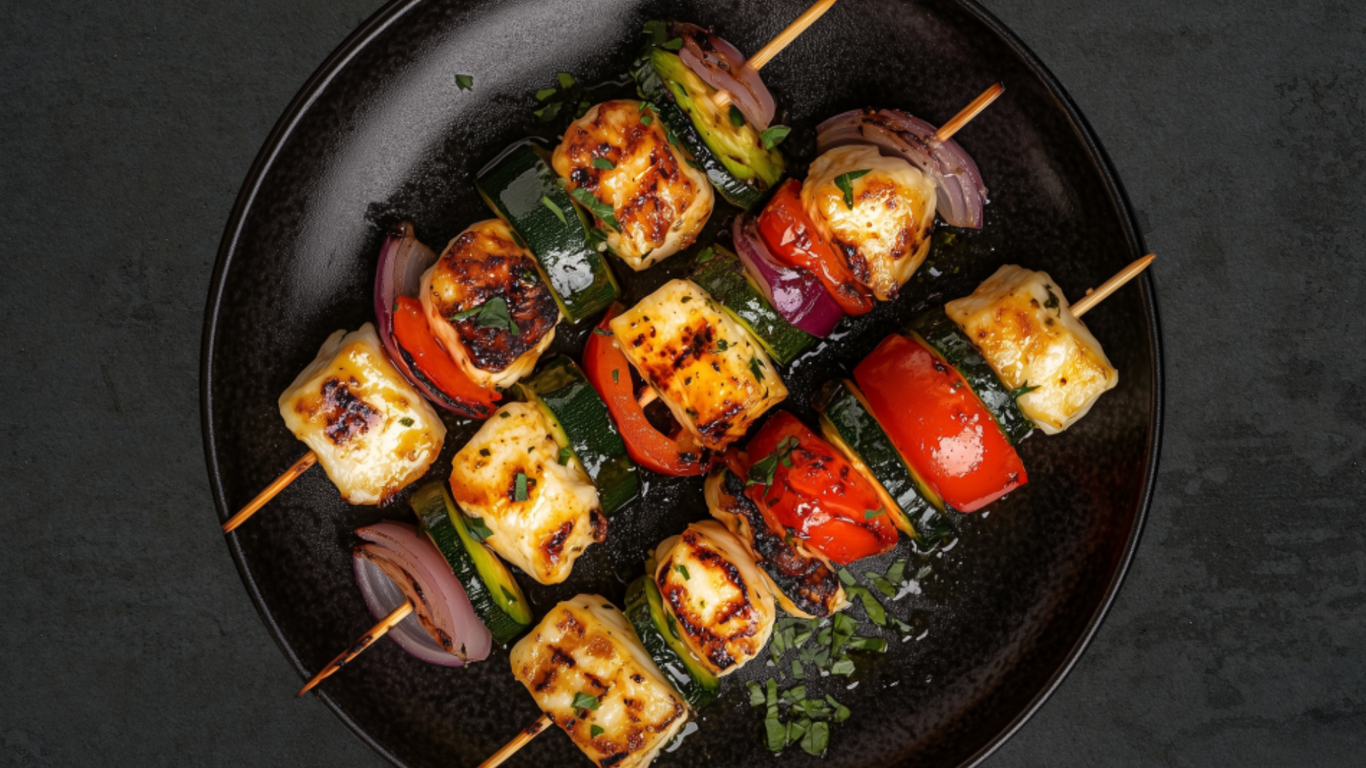 Photo of Mediterranean Chicken & Halloumi Skewers with Lemon Herb Marinade