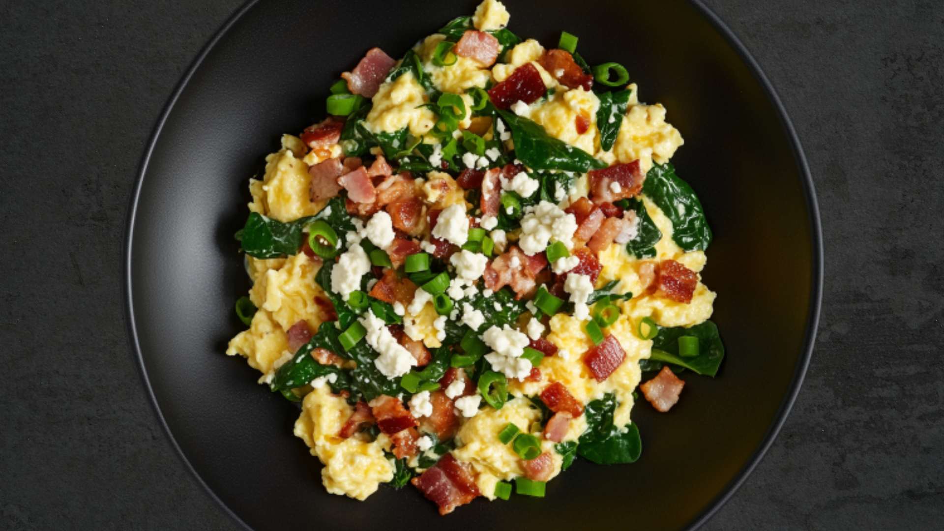 Photo of Spinach, Bacon & Goat Cheese Scramble