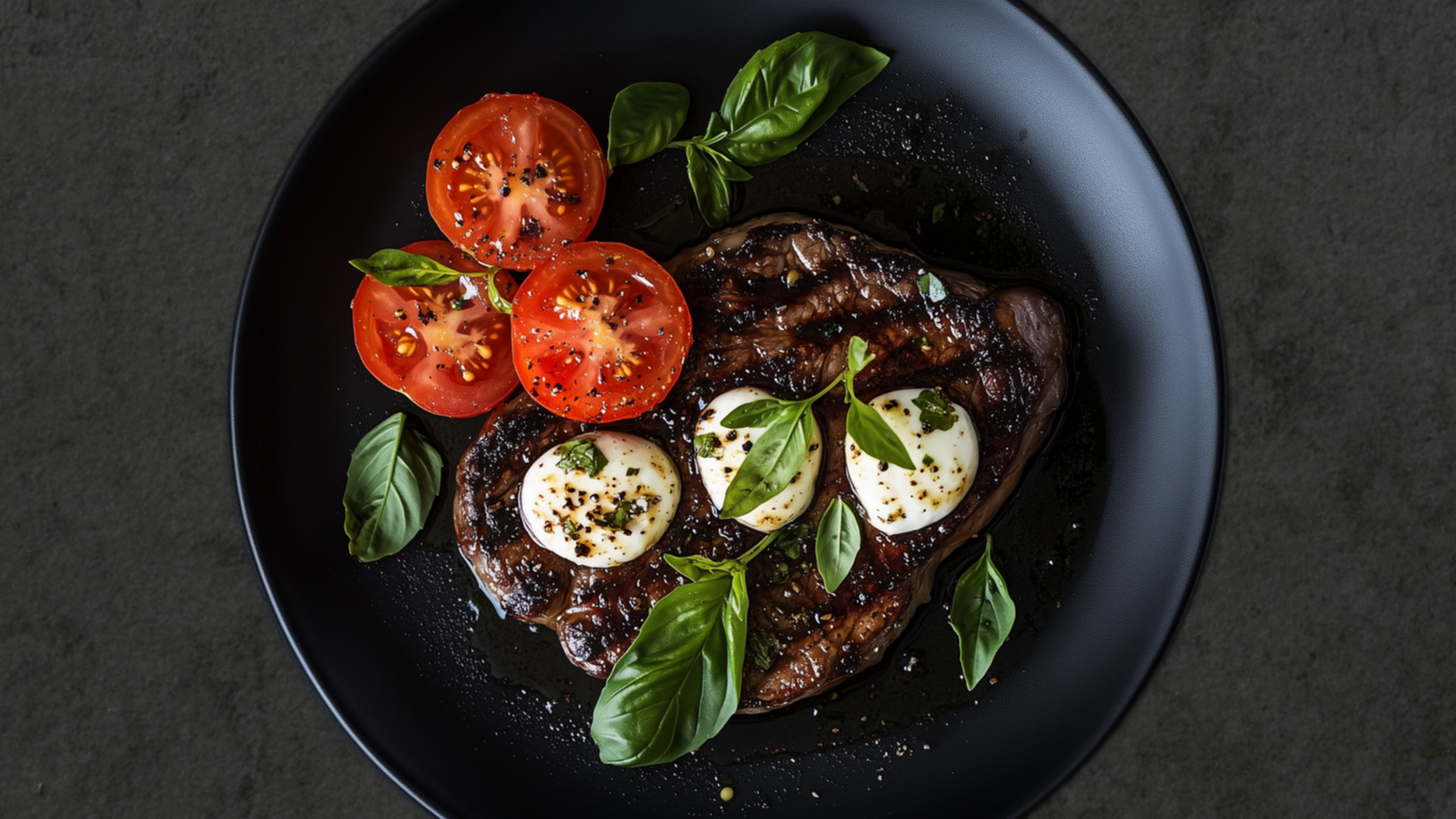 Photo of Caprese Steak with Balsamic Marinade & Drizzle