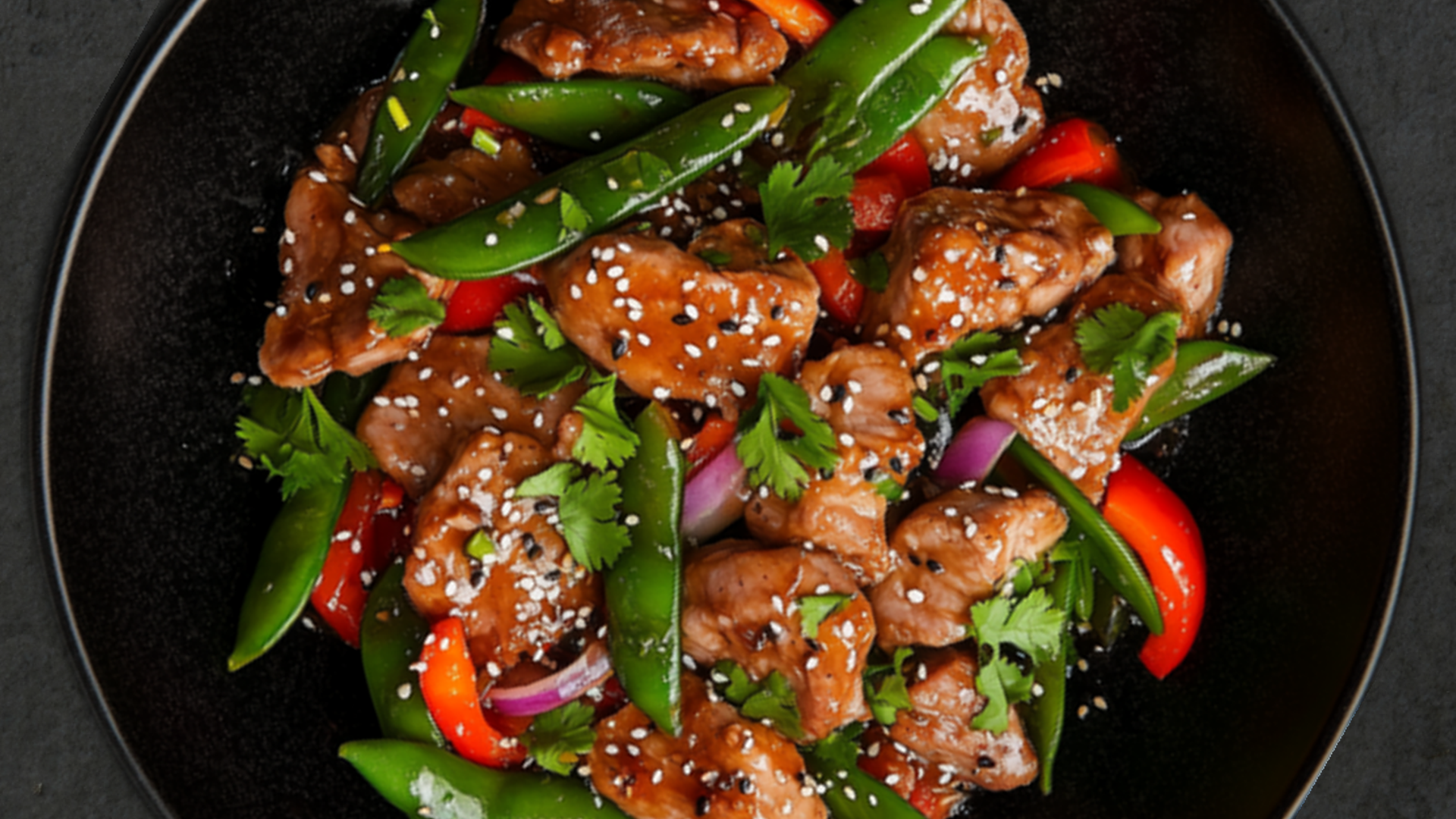 Photo of Ginger Pork Stir-Fry with Snow Peas & Peppers