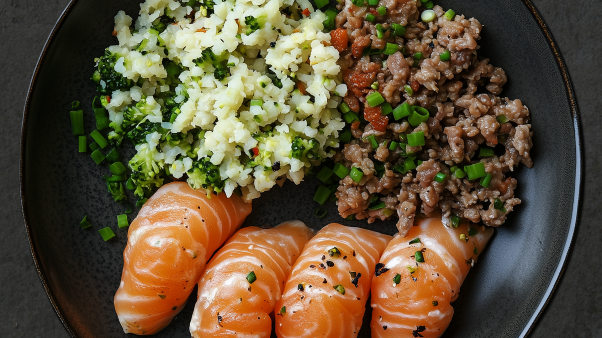 Photo of Salmon Dumplings & Ginger Beef Bowl
