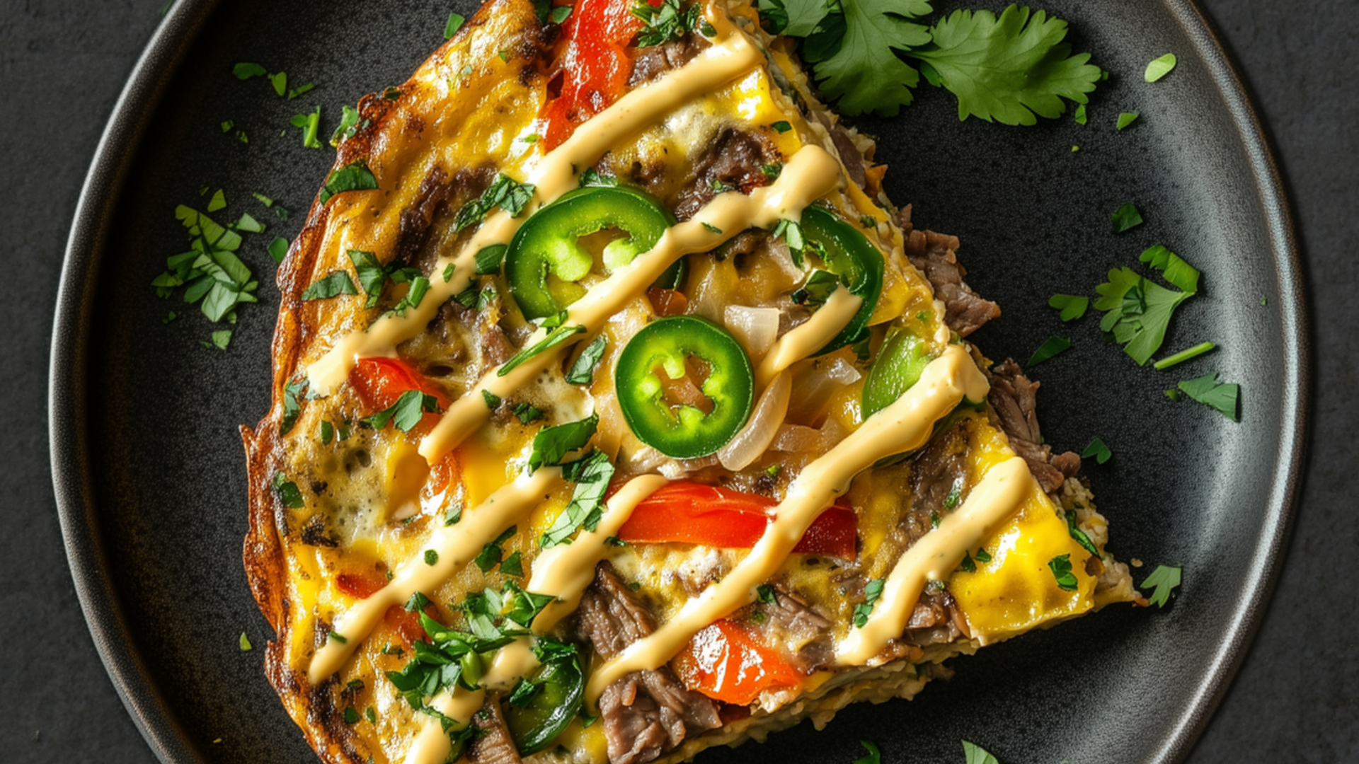 Photo of Philly Cheesesteak Frittata with Jalapeños 