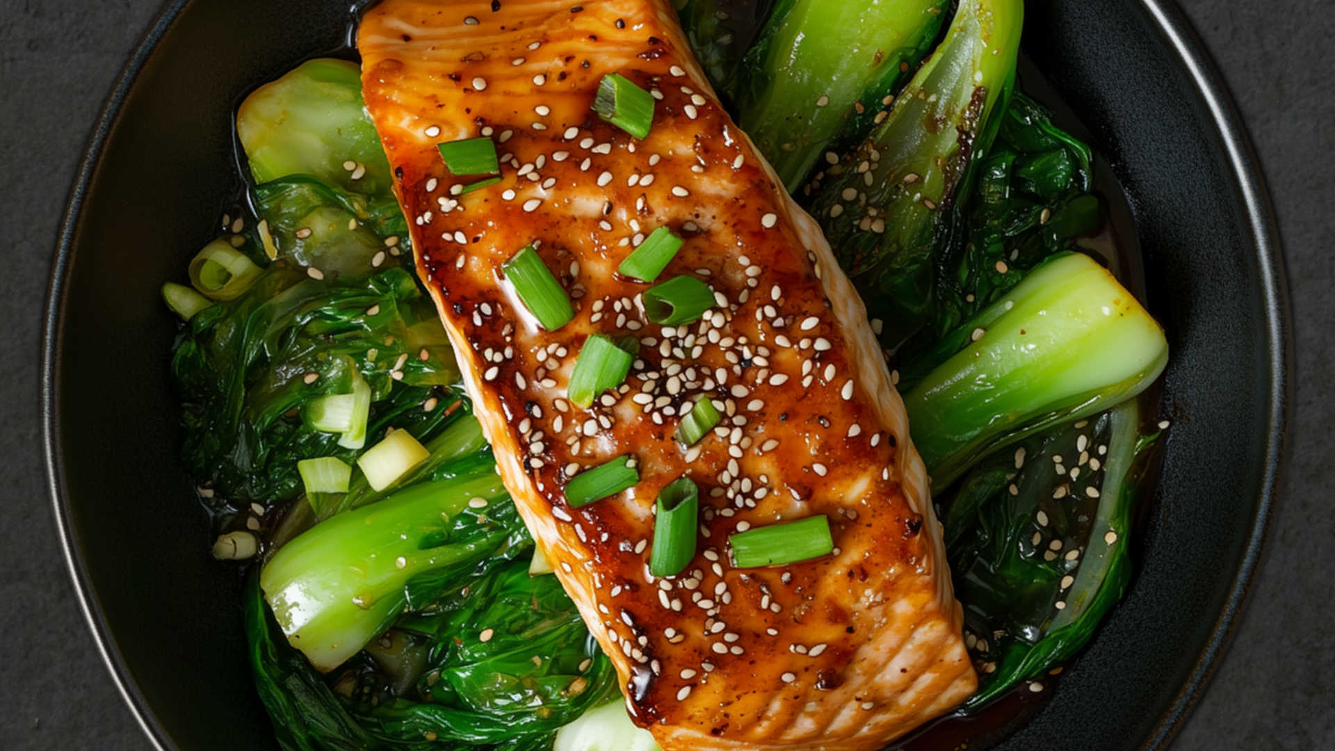 Photo of Teriyaki Parchment Salmon with Garlic, Ginger & Sesame 