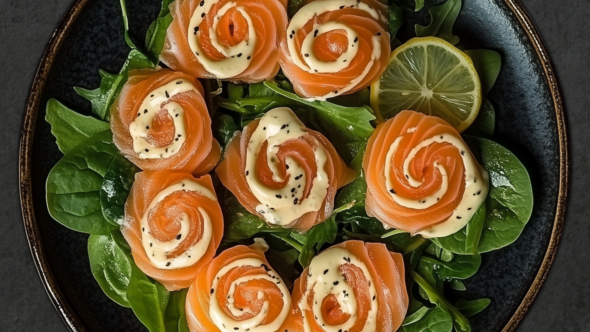 Photo of Smoked Salmon Spirals with Lemon Cream Cheese Sauce 