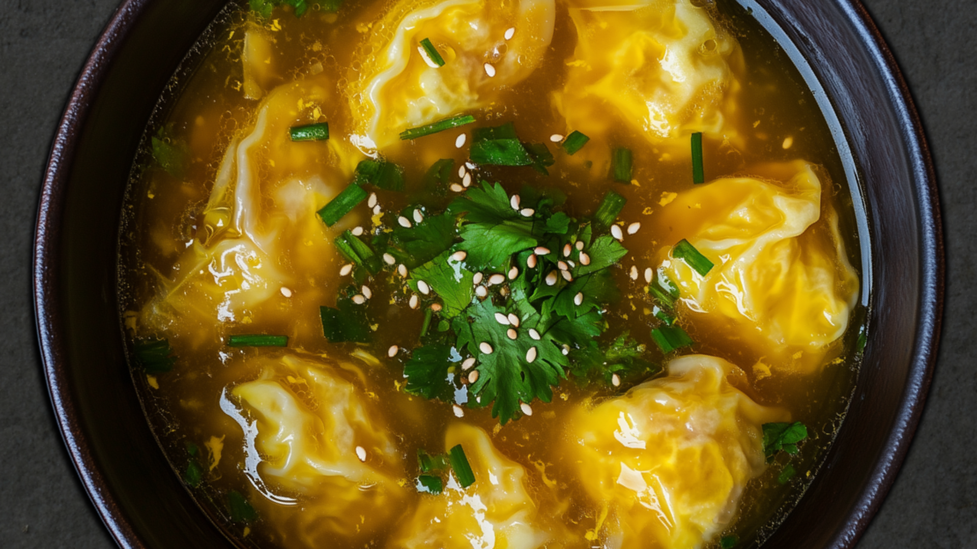 Photo of Egg Drop Soup with Cabbage-Wrapped Pork Dumplings