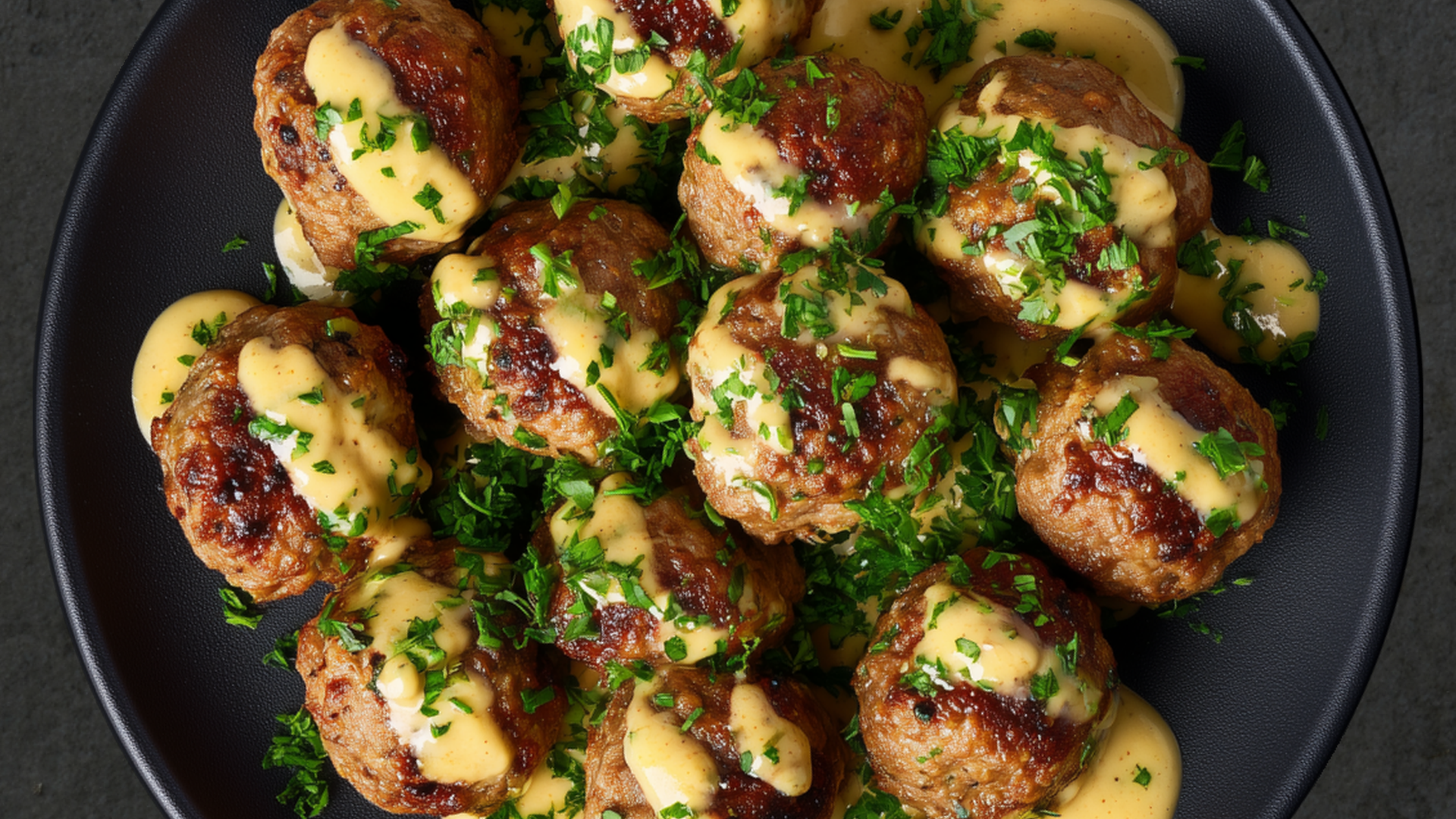 Photo of Spiced Meatballs with Creamy Mustard Sauce 
