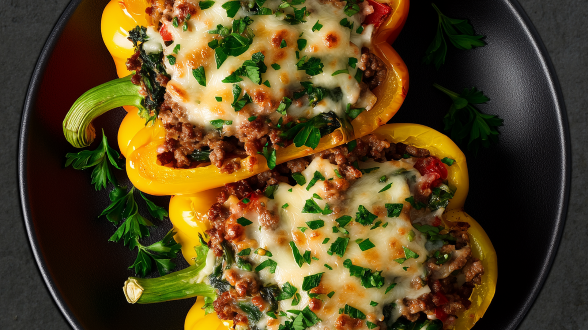 Photo of Cheesy Spinach and Artichoke Stuffed Peppers