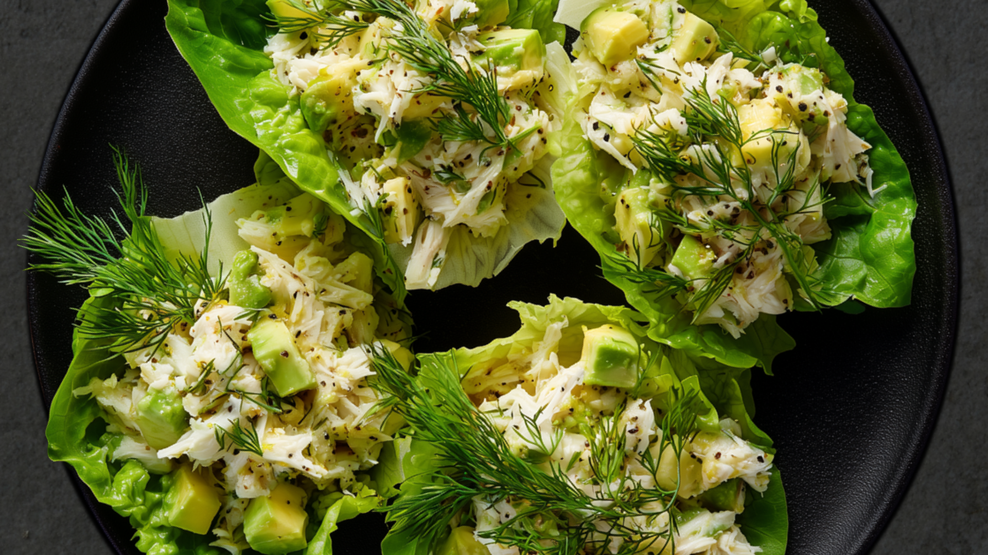 Photo of Avocado and Crab Salad Lettuce Wraps 