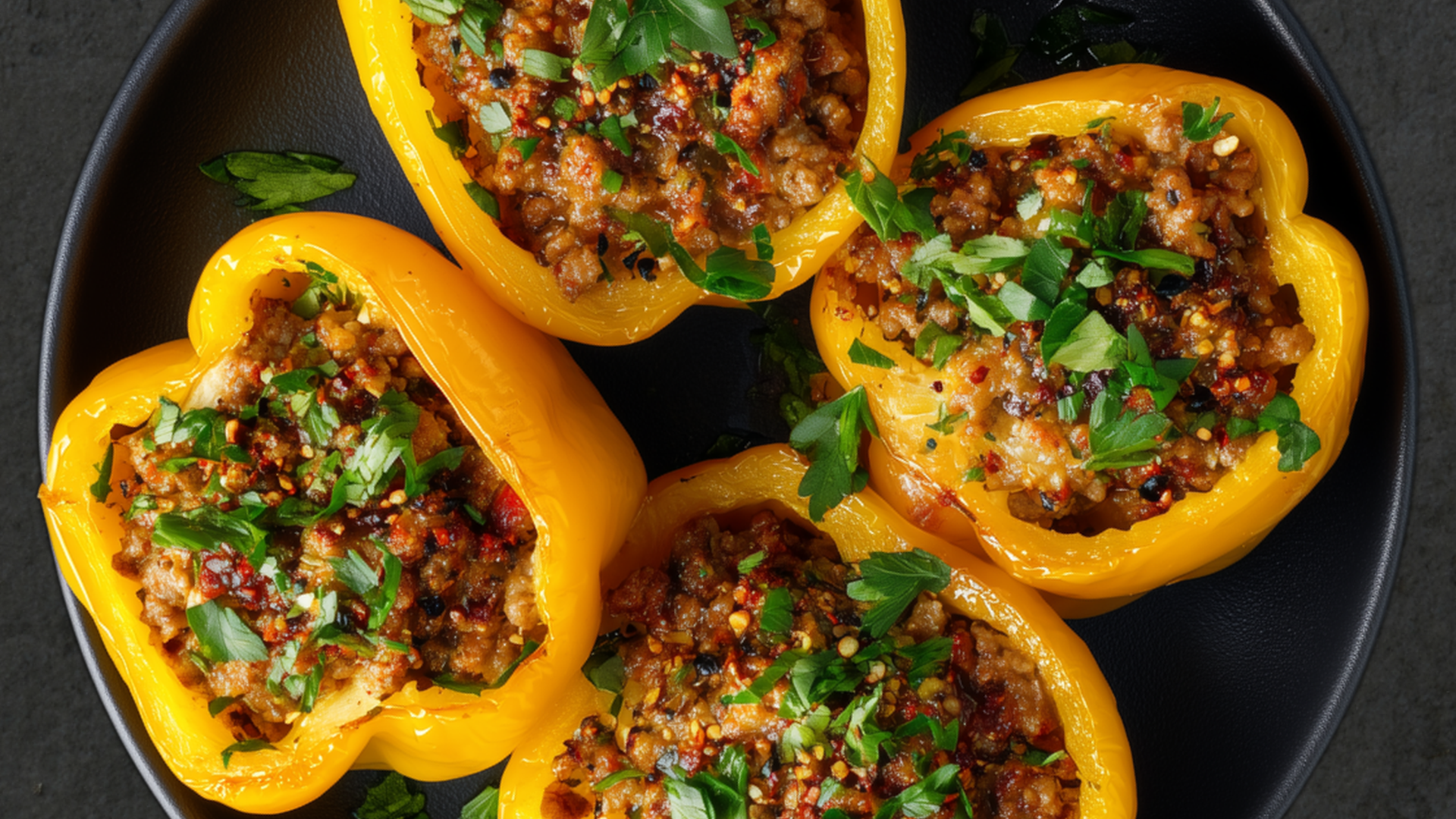 Photo of Lamb Kofta Stuffed Bell Peppers 