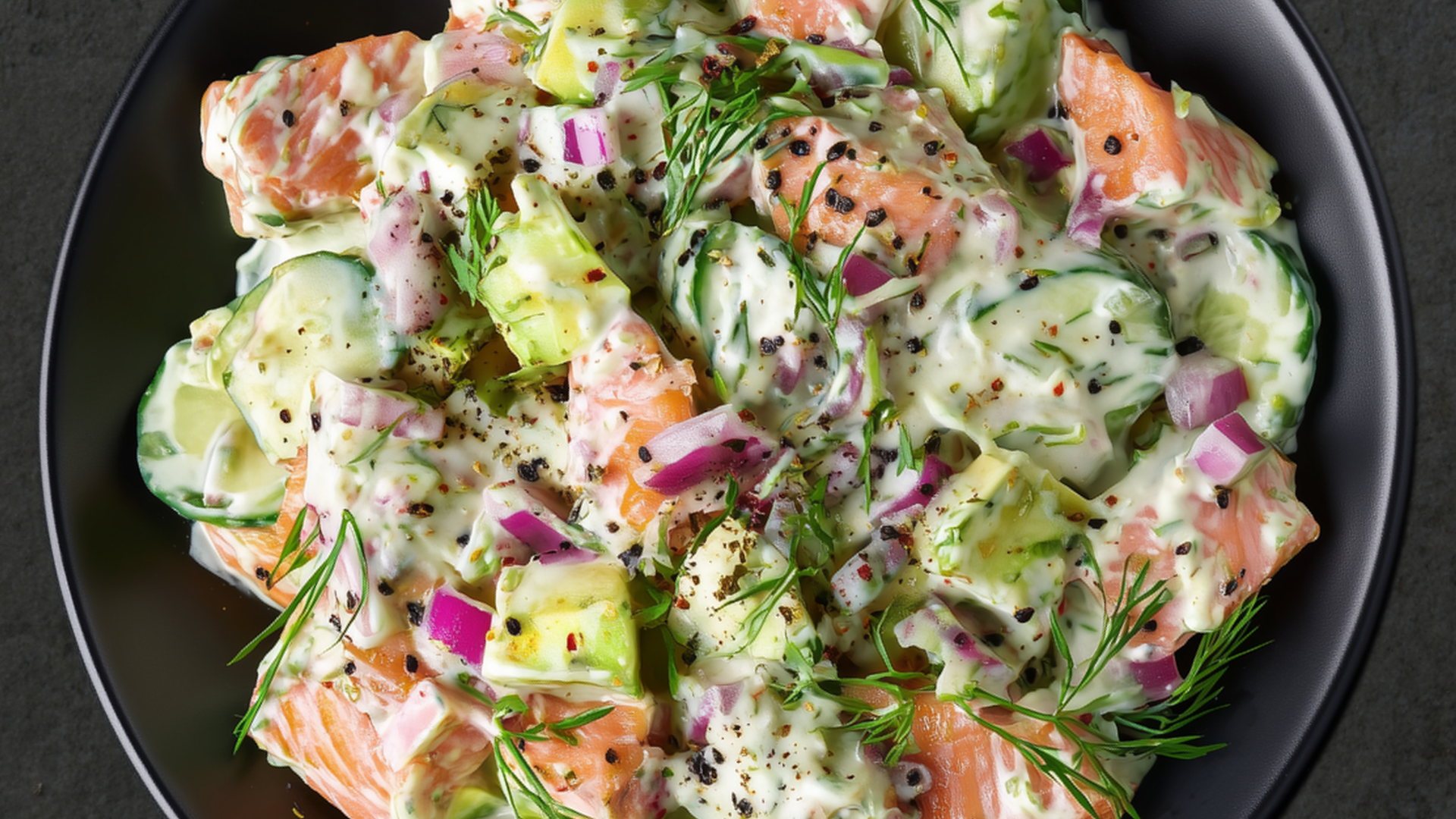 Photo of Creamy Avocado Salmon Salad 