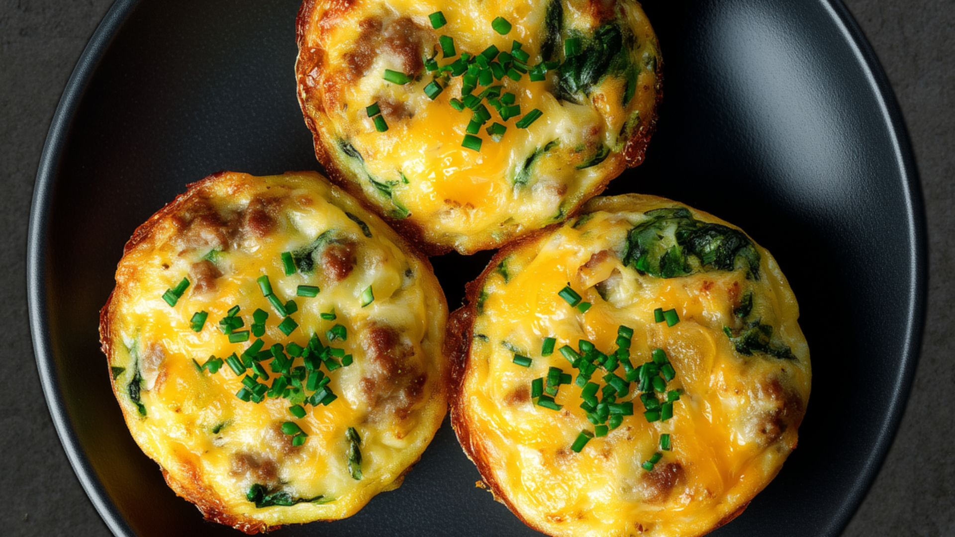 Photo of Cheesy Egg Muffins with Sausage & Spinach