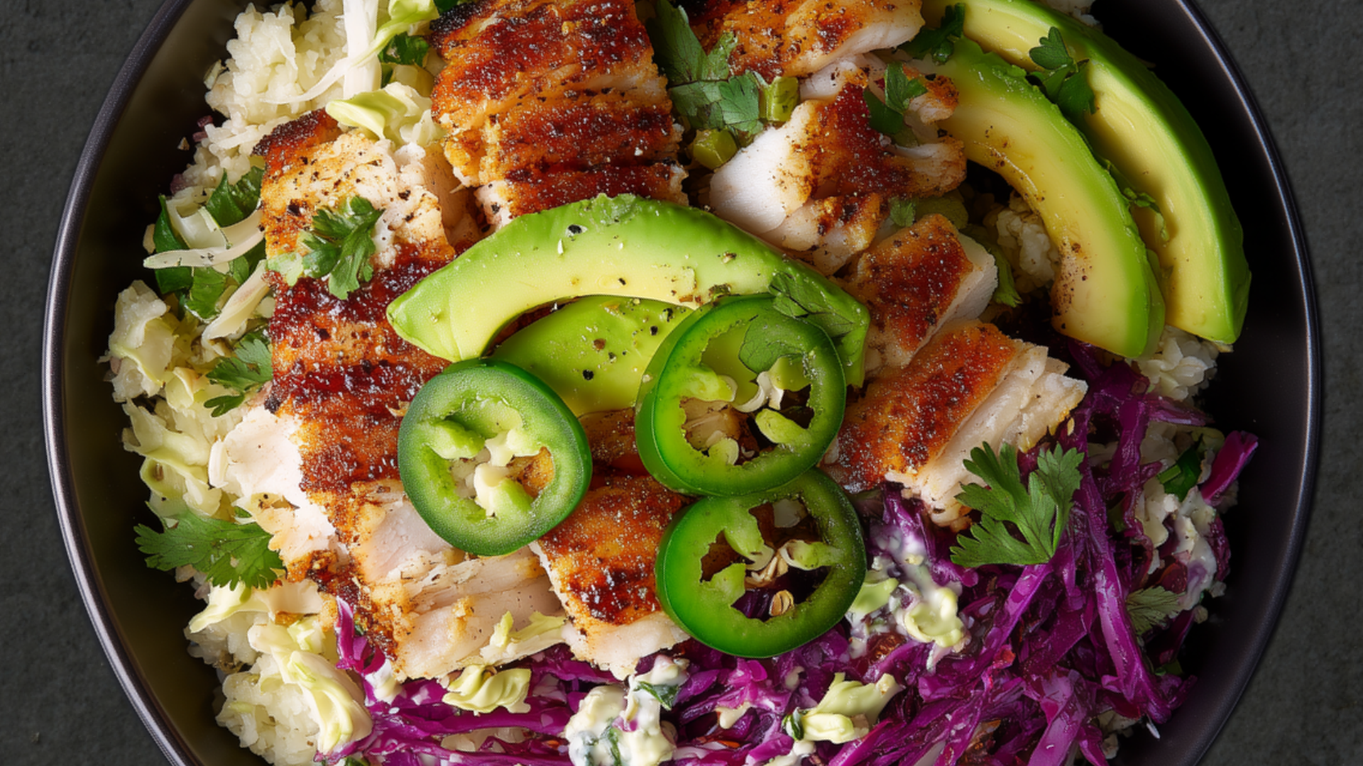 Photo of Fish Taco Bowls with Cauliflower Rice 