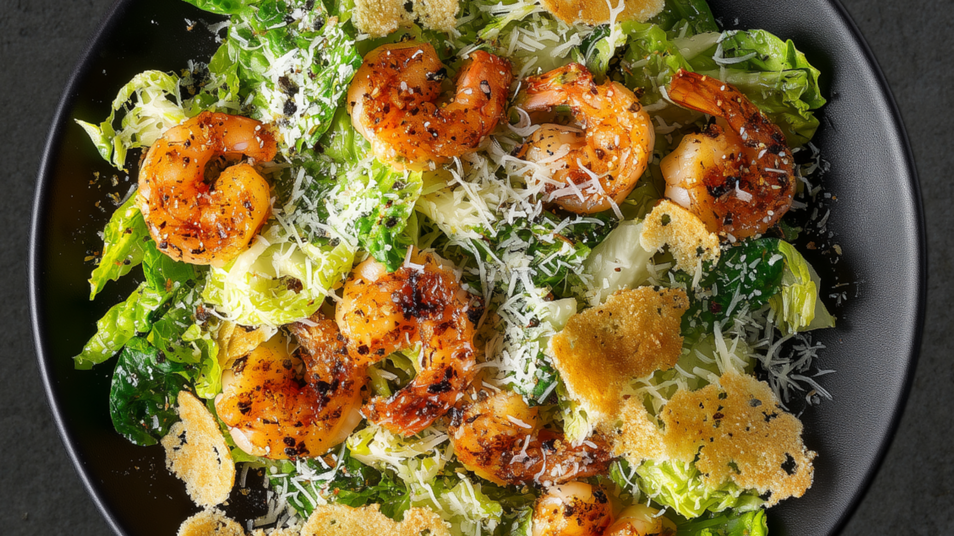 Photo of Shrimp Caesar Salad with Crispy Parmesan Chips