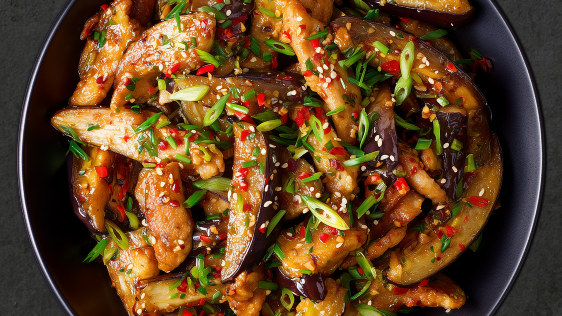 Photo of Asian Chicken & Eggplant Stir-Fry 