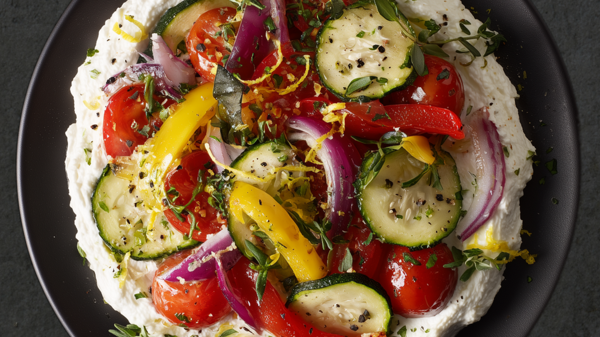 Photo of Lemony Whipped Feta with Roasted Vegetables 