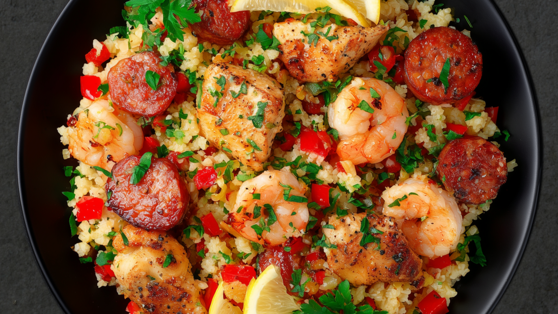 Photo of Paella with Cauliflower Rice 