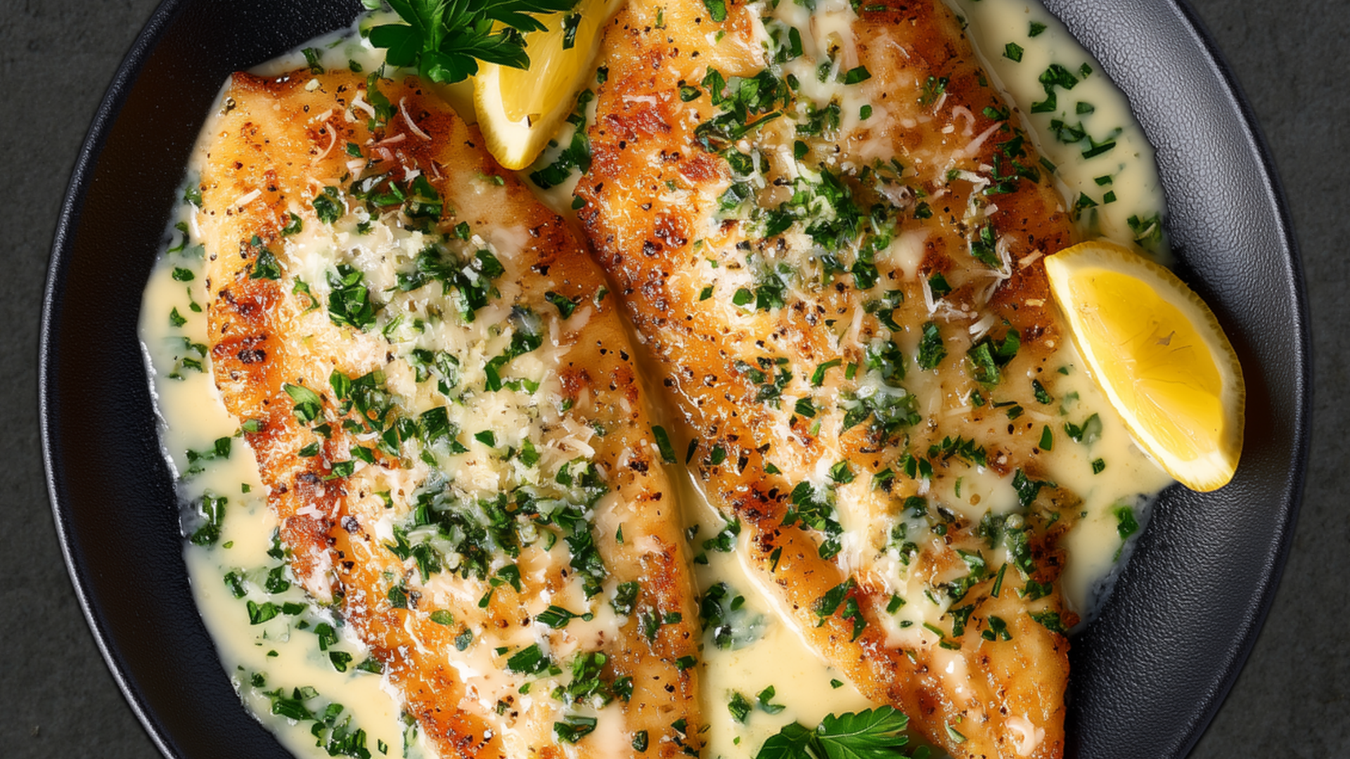 Photo of Pan Seared Tilapia with Garlic Cream Sauce 