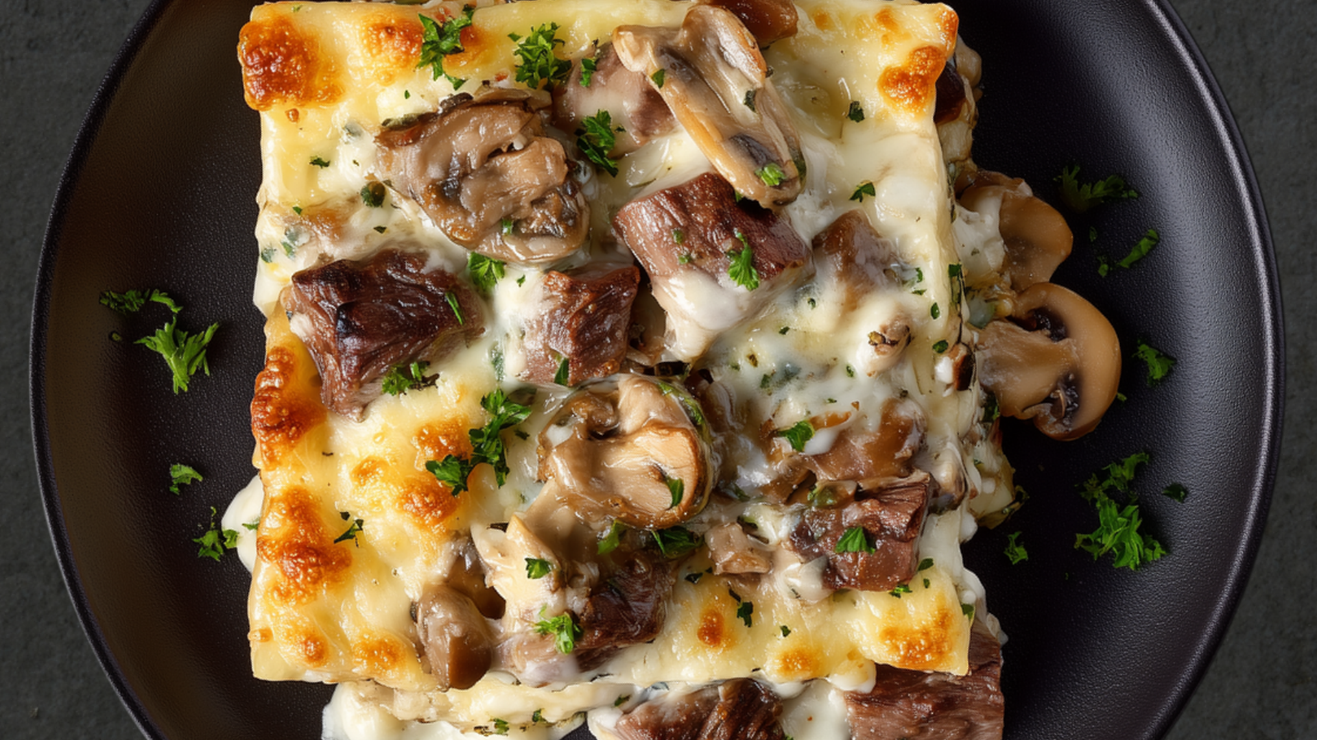 Photo of Steak & Roasted Mushroom Casserole 