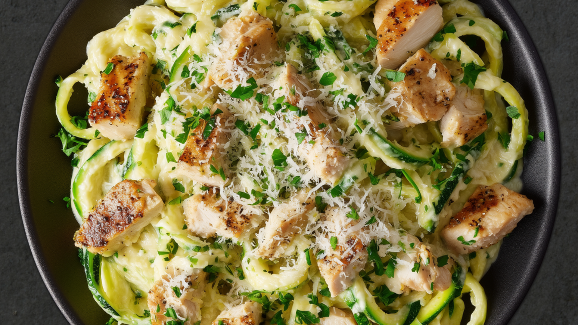 Photo of Poblano Chicken Alfredo with Zoodles