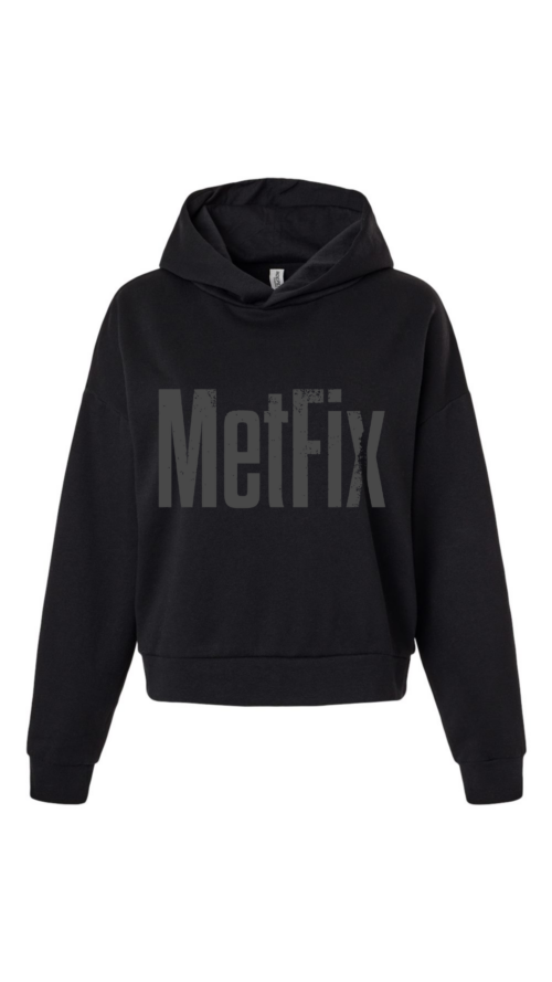 womens distressed metfix hoodie
