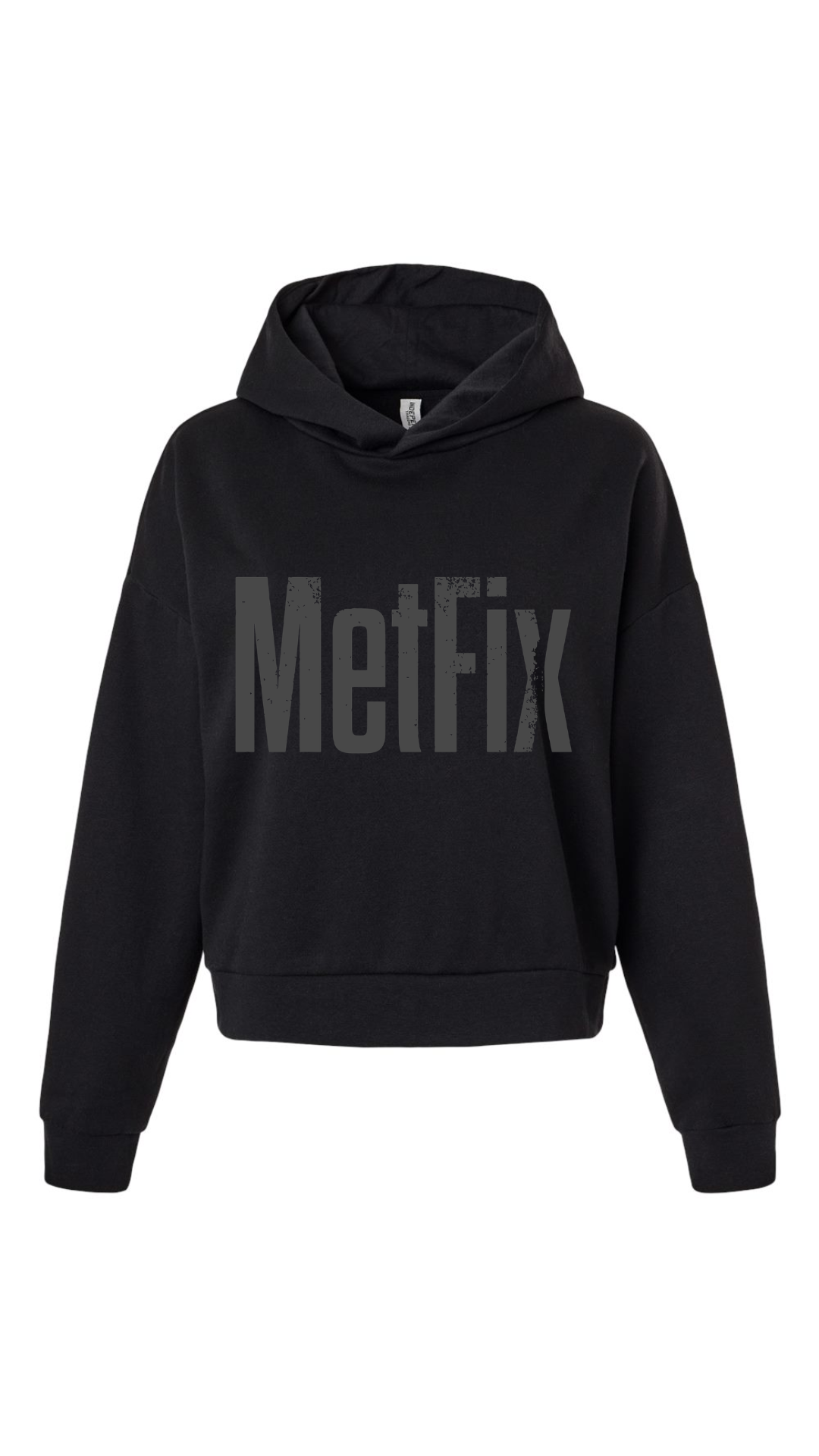 womens distressed metfix hoodie