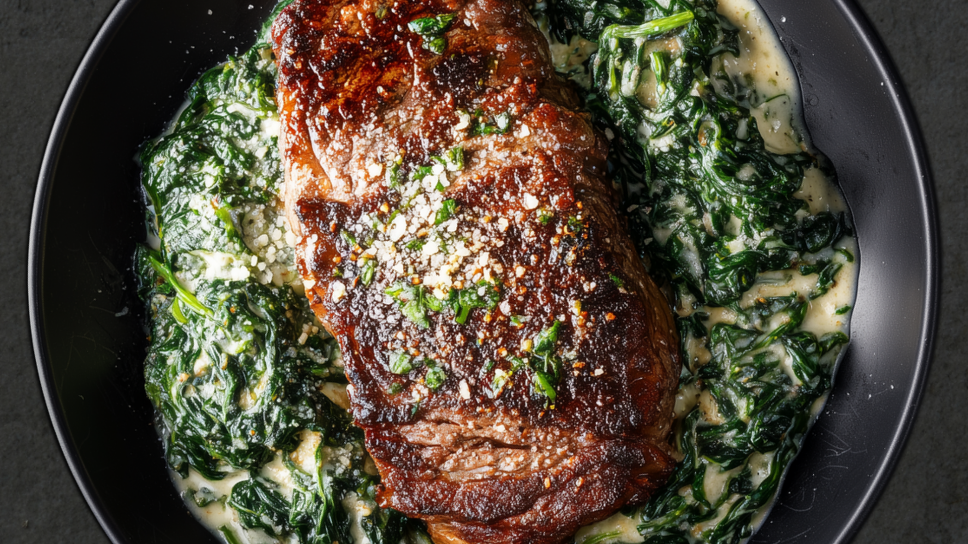 Photo of Steak and Creamed Spinach