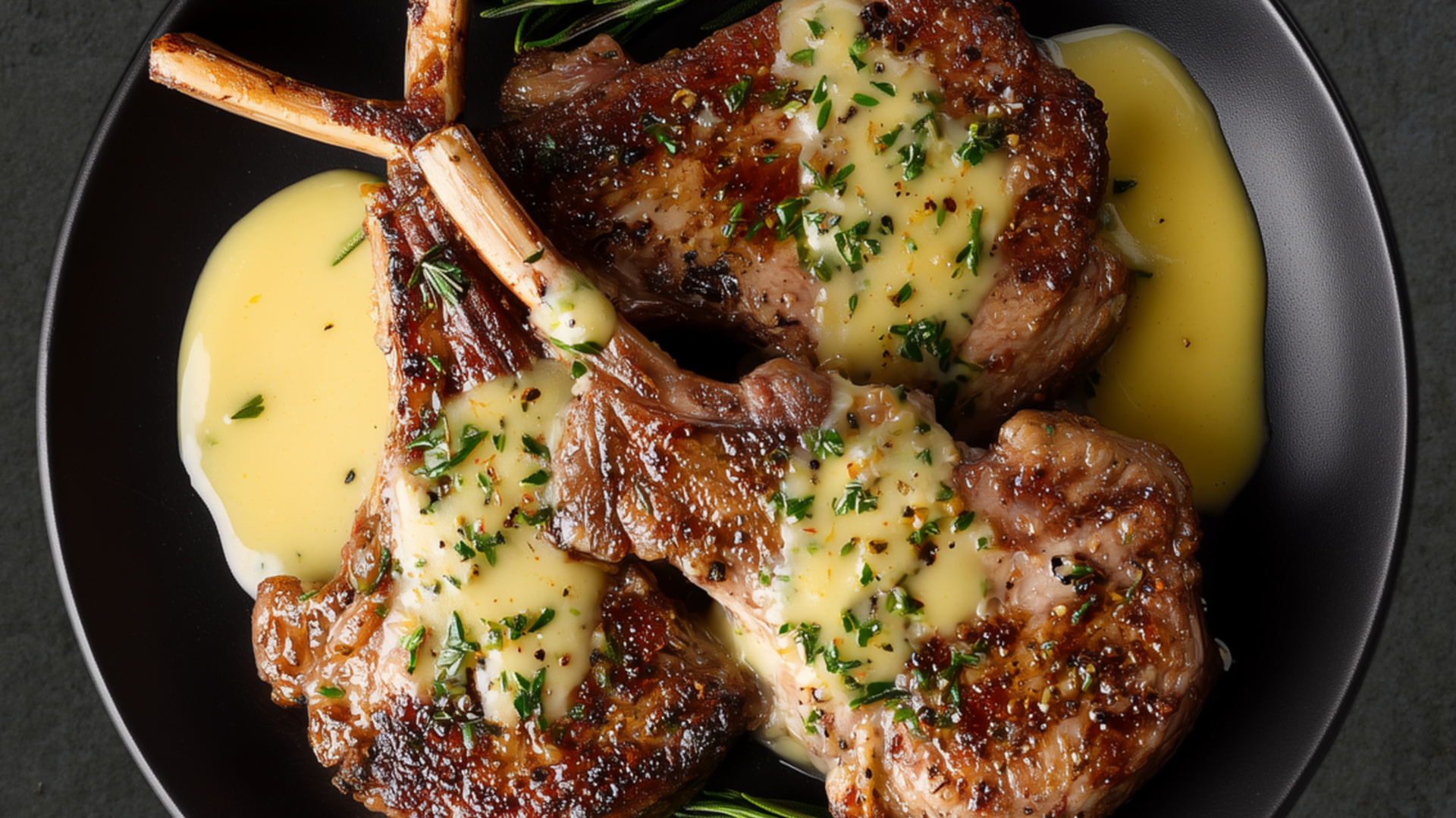 Photo of French Lamb Chops with Rosemary Beurre Blanc