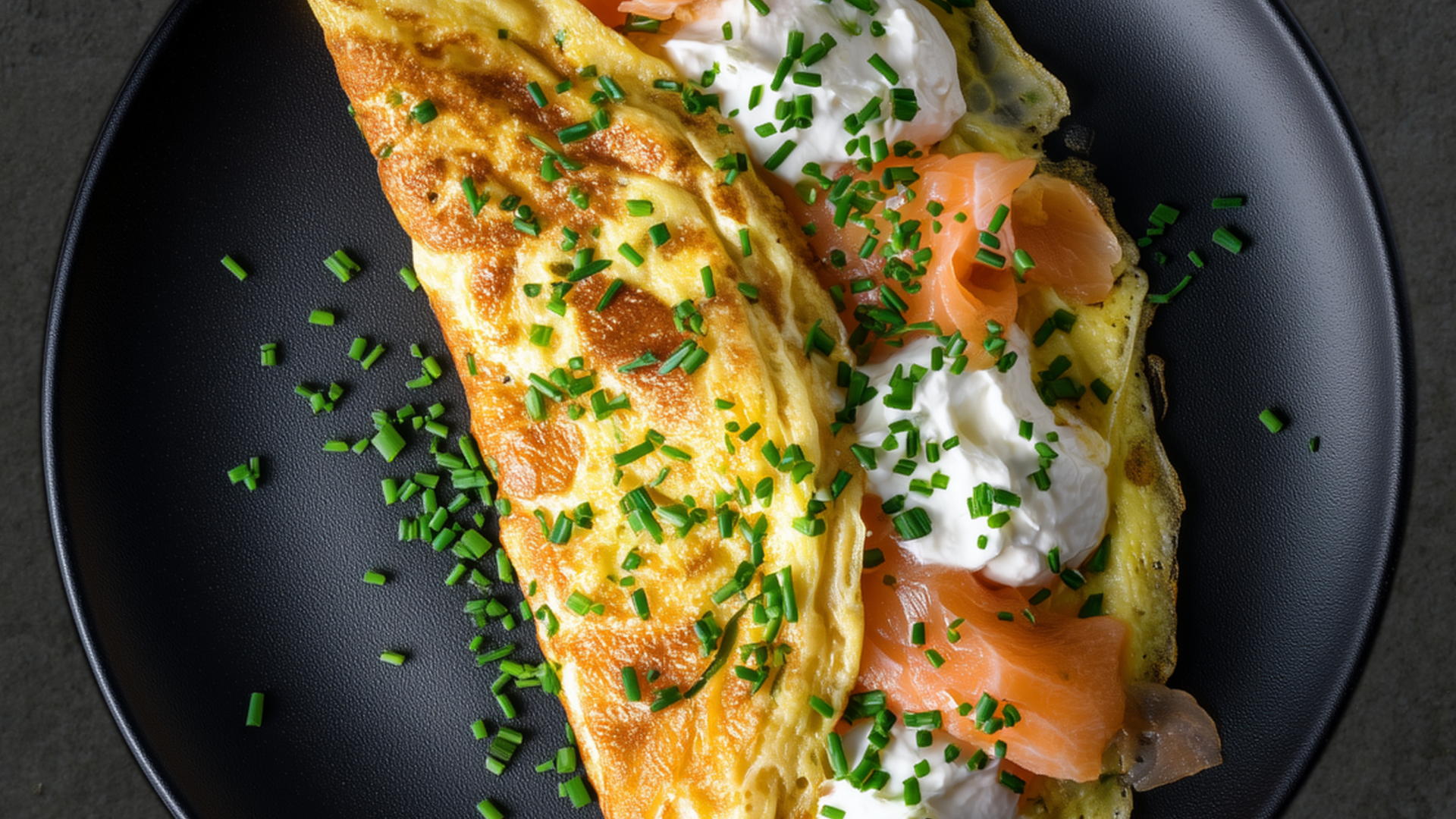 Photo of Omelette with Smoked Salmon and Crème Fraîche