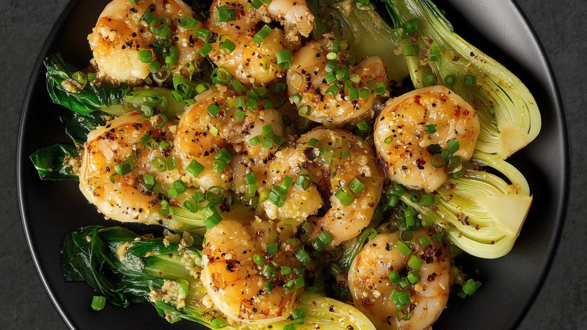 Photo of Garlic Butter Shrimp with Ginger Bok Choy