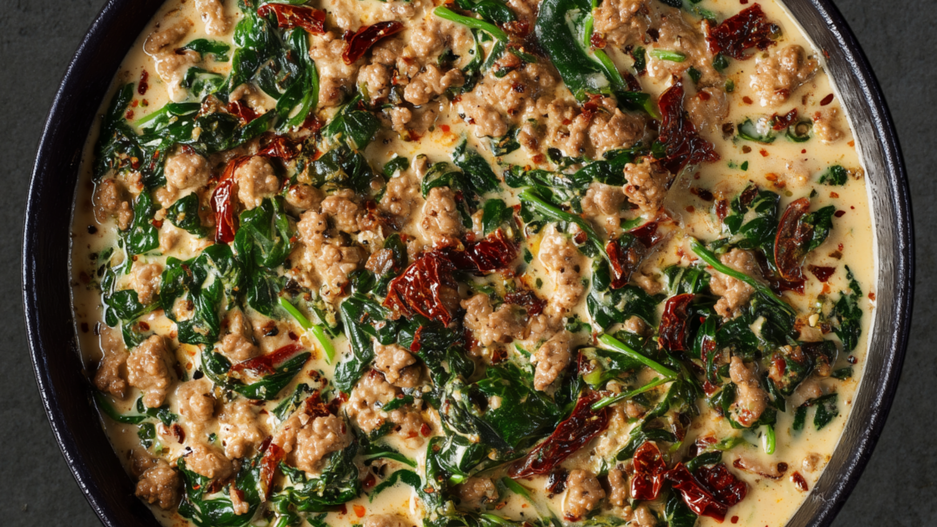 Photo of Creamy Tuscan Turkey Skillet